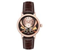 Thomas Earnhshaw Beaufort Anatolia ES-8059-03 Orologio automatico meccanico da uomo con quadrante analogico classico marrone e cinturino in pelle marrone
