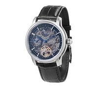 Thomas Earnhshaw Longitude Shadow ES-8063-04 Orologio automatico da uomo con quadrante scheletrato nero e cinturino in pelle nera