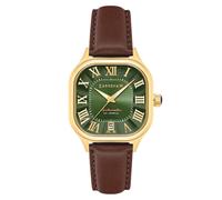 Thomas Earnshaw Coussin ES-8284 - Orologio automatico da uomo, 39 mm, con cinturino in pelle, Verde Elite