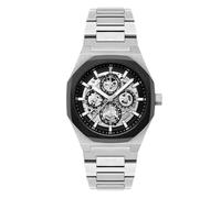 Thomas Earnshaw Discovery Drake ES-8308 - Orologio automatico da uomo con triplo calendario, con cinturino in pelle, 42 mm, Profondità del corvo