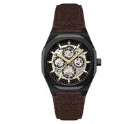 Thomas Earnshaw Discovery Drake ES-8308 - Orologio automatico da uomo con triplo calendario, con cinturino in pelle, 42 mm, Sogno carbone