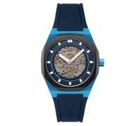 Thomas Earnshaw Discovery Drake Skeleton ES-8295 - Orologio automatico da uomo, 42 mm, con cinturino in silicone, Blu notte, Drake Skeleton Automatico