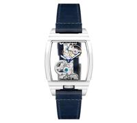 Thomas Earnshaw Discovery Wolver Bridge Orologio meccanico da uomo, 36 mm, cinturino in pelle ES-8299, Blu