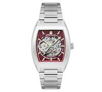 Thomas Earnshaw Heritage, Wellington, orologio automatico da uomo, 40 mm, con cinturino in pelle, ES-8302, Merlot