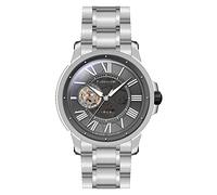 Thomas Earnshaw Mens 42mm Comet Open Heart Skeleton Automatic Machine Grey Watch with Solid Stainless Steel Bracelet ES-8243-44