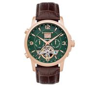 Thomas Earnshaw Orologio automatico da uomo 42mm Marylebone con cinturino in pelle ES-8177, Hunter Rose Green