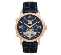 Thomas Earnshaw Orologio automatico da uomo 42mm Marylebone con cinturino in pelle ES-8177, Midnight, Cinturino