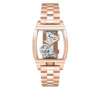 Thomas Earnshaw Orologio meccanico da uomo Discovery Wolver Bridge da 36 mm con cinturino in pelle ES-8299, Oro rosso