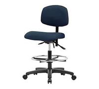Thomas ECOM FMBCH-RG-T1-A0-CF-RC-F41 - Sedia in tessuto di altezza media con base in nylon nero, poggiapiedi cromato, con inclinazione senza braccioli, ruote regolari, bordeaux