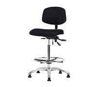 Thomas Ecom vmbch-cr-t0-a1-nf-cc-c8546 vinile blu medio Bench altezza sedia con base cromata e senza Tilt/piede ad anello, cromato, con braccio regolabile rotelle