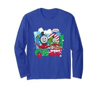 Thomas & Friends - Oh Che Divertimento Maglia a Manica, Unisex per Adulti, Blu Reale, M