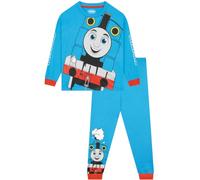 THOMAS & FRIENDS Pigiama Bambino, Thomas Tank Engine Pigiama | 100% cotone, vita elastica, design Thomas, pigiama bambino a maniche lunghe per autunno & inverno, da 18 mesi a 8 anni