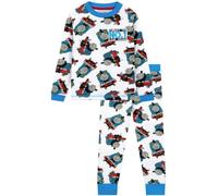 THOMAS & FRIENDS Pigiama Bambino, Thomas Tank Engine Pigiama | 100% cotone, vita elastica, design Thomas, pigiama bambino a maniche lunghe per autunno & inverno, da 18 mesi a 8 anni