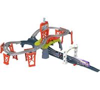 Il Trenino Thomas Pista della Sodor Cup con Personaggi Thomas e Kana, Pista con Trenini a Spinta Multicolor