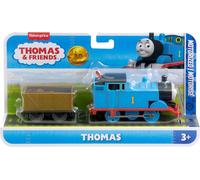 Fisher-Price Trenino Thomas locomotiva motorizzata in metallo con rimorchio merci 20 cm JGF93