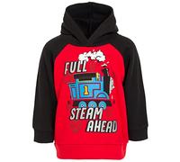 Thomas & Friends Tank Engine - Felpa con cappuccio per bambino, Rosso -, 3 Años