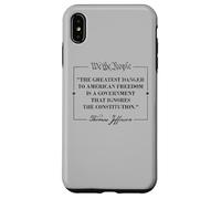 Thomas Jefferson The Greatest Danger To Freedom Citazione Custodia per iPhone XS Max