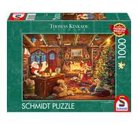 Schmidt Thomas Kinkade Studios Santa prüft die Wunschliste 1000 Teile 58794