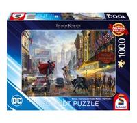 Schmidt Spiele Thomas Kinkade 57589-Puzzle da 1000 pezzi, soggetto: Batman, Superman and Wonder Woman, Multicolore, normale, CSG57589