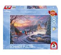Schmidt - Puzzle Kinkade: Disney Dreams Collection: Cenerentola porta a casa l'albero - 1000 Pezzi