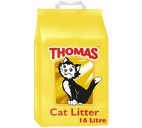 THOMAS Lettiera per gatti, 16 l, naturale, altamente assorbente, antiodore, granuli antiaderenti