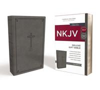 Thomas Nelson NKJV, Deluxe Gift Bible, Leathersoft, Gray, (Rilegato in ecopelle)