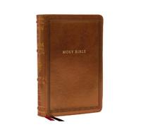 Thomas Nelson NKJV Large Print Reference Bible, Brown Lea (Rilegato in ecopelle)