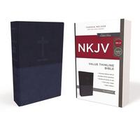 Thomas Nelson NKJV, Value Thinline Bible, Blue Leathersof (Rilegato in ecopelle)