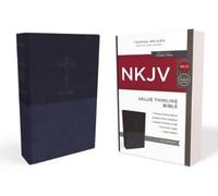 Thomas Nelson NKJV, Value Thinline Bible, Blue Leathersof (Rilegato in ecopelle)