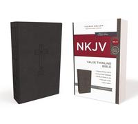 Thomas Nelson NKJV, Value Thinline Bible, Charcoal Leathe (Rilegato in ecopelle)