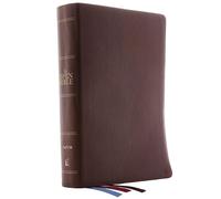The Niv, Open Bible, Genuine Leather, Brown, Red Letter Edition, Comfort