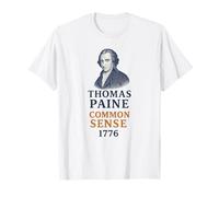Thomas Paine Common Sense 1776 Storia Ritratto Maglietta