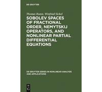Thomas Runst Wi Sobolev Spaces of Fractional Order, Nemytskij (Copertina rigida)