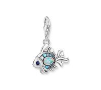 THOMAS SABO 1884-945-7 - Ciondolo a forma di pesce con zirconi in argento sterling, dimensioni: 18,8 mm, 25 mm, 25mm, Argento sterling, Zirconia cubica
