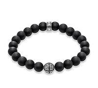 Thomas Sabo A1355-705-11 - Bracciale da uomo Rebel at Heart in argento Sterling 925, ossidiana nera