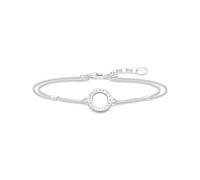 THOMAS SABO A1878-051-14-L19v - Bracciale da donna con pietre bianche in argento Sterling 925, lunghezza: 19 cm, 19 cm, Argento sterling, Zirconia cubica