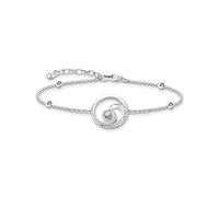 THOMAS SABO A2045-051-14-L19V - Bracciale da donna con pietre effetto 3D, in argento Sterling 925, lunghezza: 16-19 cm, 16-19 cm, Argento sterling, Zirconia cubica
