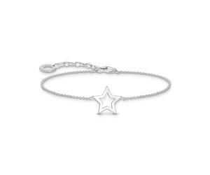 Thomas Sabo A2162-001-21 - Braccialetto con ciondolo a forma di stella in argento Sterling 925, Eine Grösse, argento Sterling, senza gemma, Eine Grösse, Argento sterling, Nessuna pietra preziosa