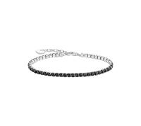 Thomas Sabo A2167-643-11-L21V Braccialetto da Tennis con pietre nere Argento ...
