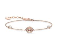THOMAS SABO, ,Accessories ,Donna ,Giallo ,ONE SIZE Bracciale Cerchi con Pietre Bianche Color Oro Rosa A1882-416-14-L19V