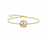 THOMAS SABO, ,Accessories ,Donna ,Giallo ,ONE SIZE Bracciale Segno della Pace Multicolore A2071-996-7-L19V
