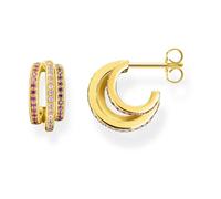 THOMAS SABO, ,Accessories ,Donna ,Giallo ,ONE SIZE Set di orecchini Hoops Argento placcato oro Cr663-973-7