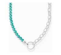 THOMAS SABO, ,Accessories ,Donna ,Grigio ,ONE SIZE Collana Charm da Donna con Perle Turchesi Argento Ke2188-404-17-L45V
