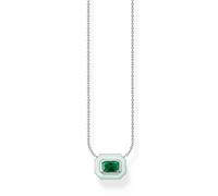 THOMAS SABO, ,Accessories ,Donna ,Grigio ,ONE SIZE Collana con pietra verde