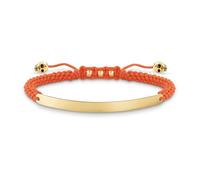 THOMAS SABO, ,Accessories ,Donna ,Multicolore ,ONE SIZE Bracciale Oro Arancione Nylon 925 Argento