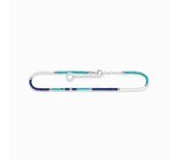 THOMAS SABO, ,Accessories ,Donna ,Multicolore ,ONE SIZE Cavigliera donna in argento sterling 925, Bianco, Turchese & Blu scuro Ak0038-775-7-Vg