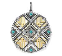 Thomas Sabo "Africa Ornamenti Oro Placcato Oro Giallo/annerito/simulato Ciondolo Turchese