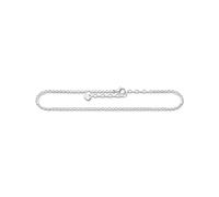 THOMAS SABO AK0035-001-21-L27V - Cavigliera da donna, in argento Sterling 925, effetto cordoncino, lunghezza 22-27 cm, 22-27 cm, Argento sterling, Nessuna pietra preziosa