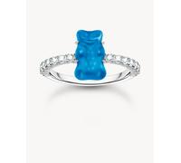 Thomas Sabo - Anello argentato, blu e bianco-Argento 52