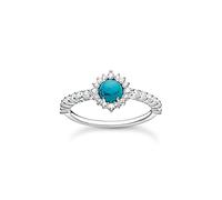 Thomas Sabo - Anello argento sterling zirconia_cubica Donna, Silber-Blau, TR2344-405-17-56